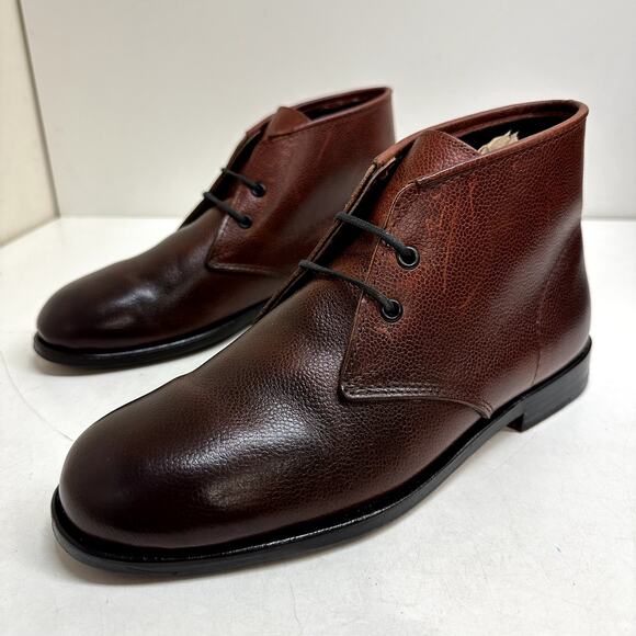 Men's Brown Leather Chukka Boots - Rancourt & Co. - Picture 5 of 14